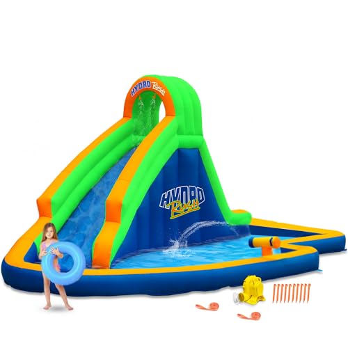 Blast Zone Hydro Rush Inflatable Water Park with Blower